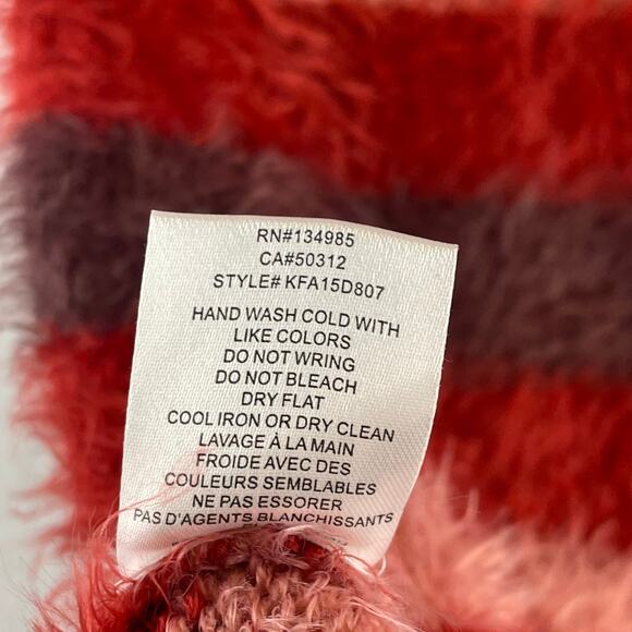 Knitz For Love & Lemons Revolve Fleetwood Sweater Dress in Burgundy Stripe SZ M - Picture 9 of 10